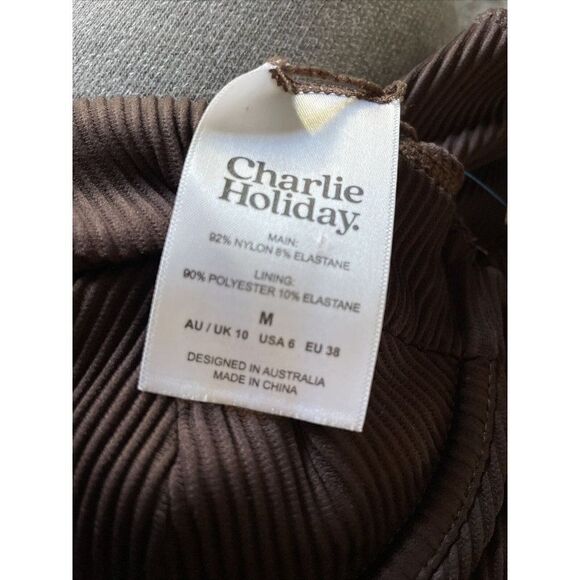 Charlie Holiday‎ Zola Belted Swimsuit One Piece Medium Adjustable Deep Brown New - Picture 6 of 8